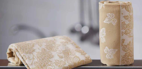 Canaiola Mustard Leafs Hand Towel