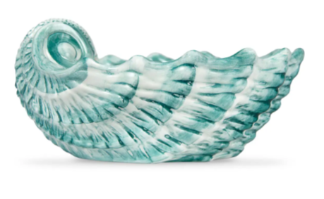 Blue Small Scalloped Serving Shell