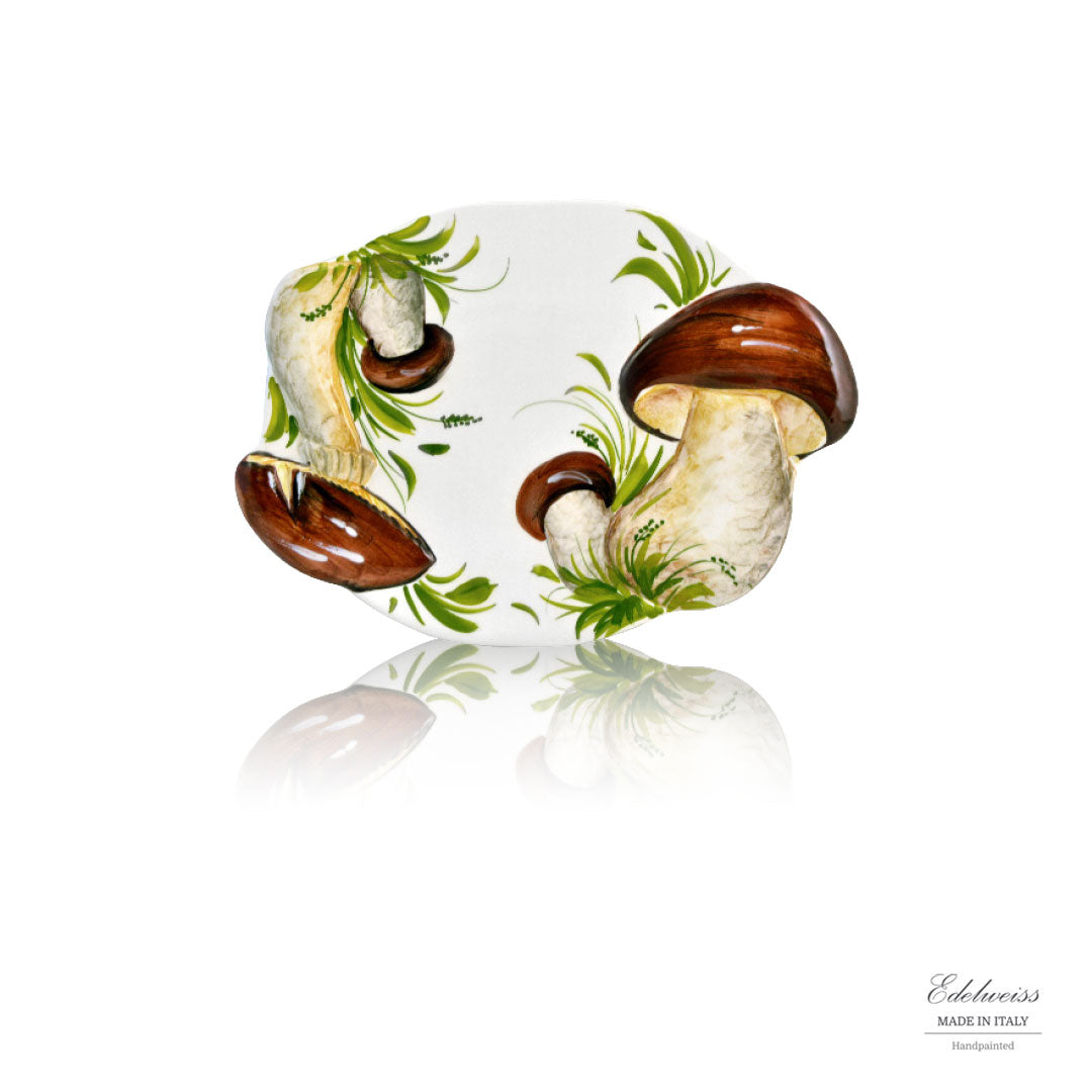 Brown Small Oval Mushroom Tray