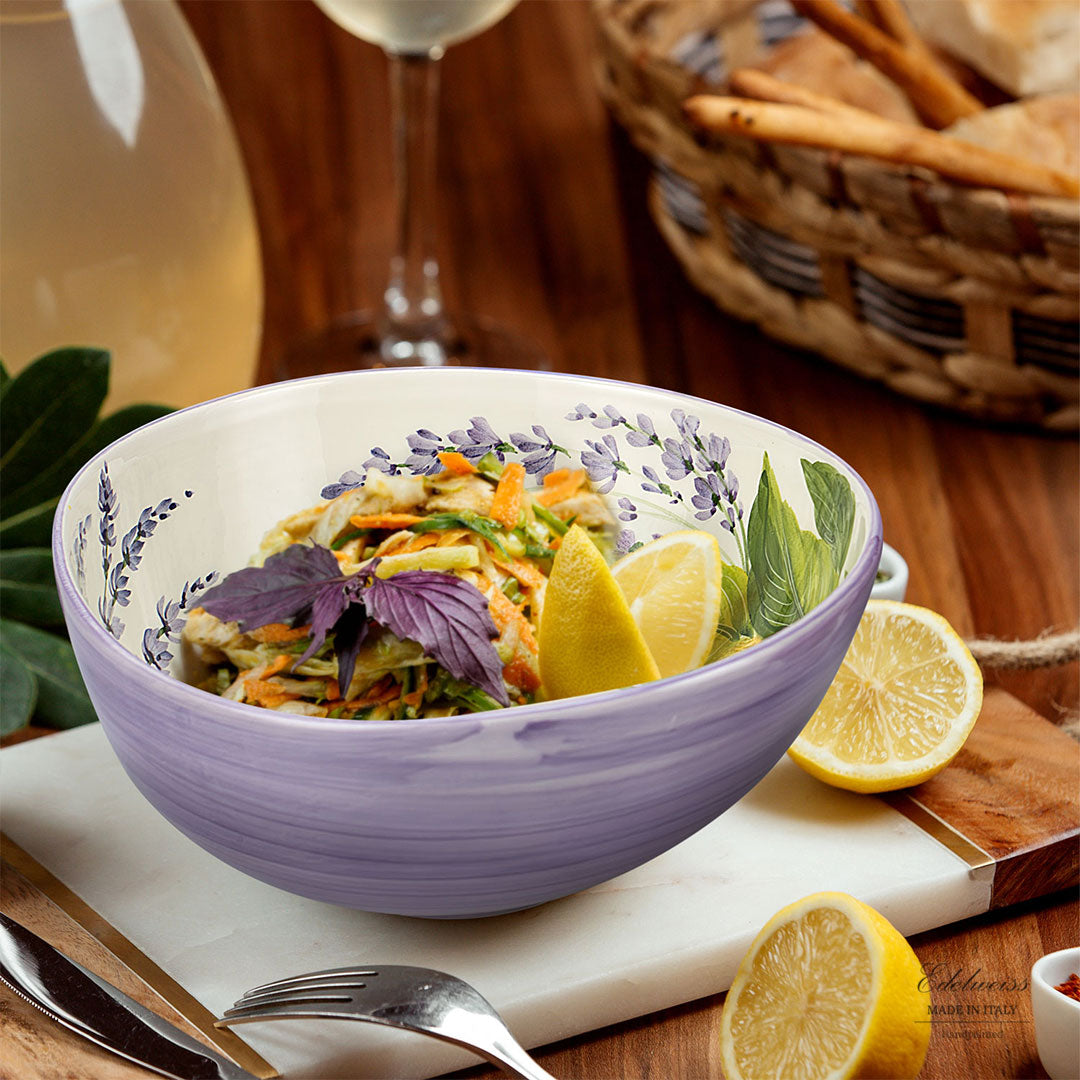 Medium Lemon and Lavender Bowl