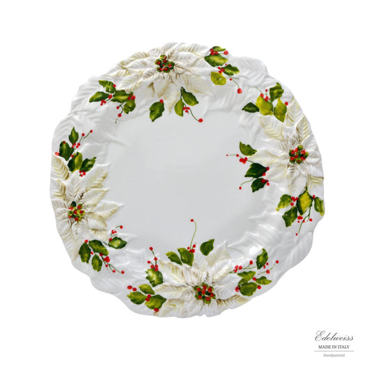 White Holiday Plate